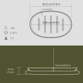 Lava Döküm Oval Fajita Tabağı Kayın Servis Ahşabı Ölçü 18x28cm. (Harici tava tutucu dahil değildir.) thumbnail 3