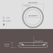 Lava Döküm Oval Döner Kebap Tabağı Kayın Servis Ahşabı. Çap(Ø)28cm. - 3