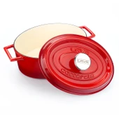 Lava Döküm Oval Tencere. Edition Serisi Ölçü 21x27cm.  Kırmızı thumbnail 3