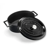 Lava Döküm Oval Tencere. Trendy Serisi Ölçü 21x27cm.  Siyah thumbnail 2