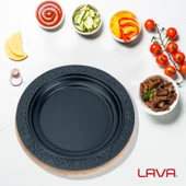 Lava Döküm Oval Döner Kebap Tabağı Kayın Servis Ahşabı. Çap(Ø)28cm. - 5