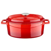 Lava Döküm Oval Tencere. Edition Serisi Ölçü 21x27cm.  Kırmızı thumbnail 1