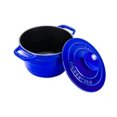 Lava Döküm Yuvarlak Tencere Döküm Demir Kapak Experience Majolik Serisi Çap(Ø)23cm  Mavi thumbnail 2