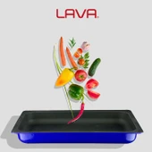 Lava Döküm Dikdörtgen 1/1 Gastronomi Küvet Ölçü 32x53cm.  Mavi - 5