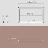 Lava Döküm Ahşap ve Döküm Demir Hot Plate Servis Tahtası. Ölçü 22x33cm. - 3