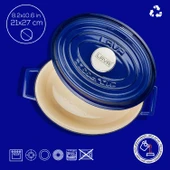 Lava Döküm Oval Tencere. Edition Serisi Ölçü 21x27cm.  Mavi thumbnail 4