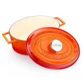 Lava Döküm Oval Tencere. Edition Serisi Ölçü 21x27cm.  Turuncu thumbnail 3