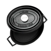 Lava Döküm Oval Tencere. Trendy Serisi Ölçü 23x29cm.  Siyah thumbnail 3