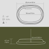 Lava Döküm Oval Fajita Tabağı Kayın Servis Ahşabı Ölçü 12x19cm. thumbnail 3