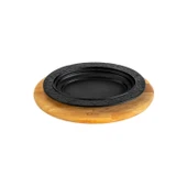 Lava Döküm Oval Döner, Kebap Tabağı, ahşap altlıklı. Ölçü 21x16cm. thumbnail 1