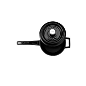 Lava Döküm Yuvarlak Sos Tenceresi. Döküm Demir Yekpare Saplı Trendy Serisi Çap(Ø18 cm.  Siyah thumbnail 2