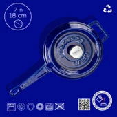 Lava Döküm Yuvarlak Sos Tenceresi Döküm Demir Yekpare Saplı Premium Serisi Çap(Ø)18cm. Mavi - 5