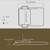 Lava Döküm Dikdörtgen Çift Yön Izgara ve Düz Yüzey Hot Plate Kayın Servis Ahşabı Ölçü 22x15cm. thumbnail 4
