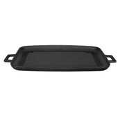 Lava Döküm Dikdörtgen Izgara Tepsi Döküm Demir Yekpare Çift Kulplu Ölçü 31x42cm. - 1