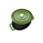 Lava Döküm Mini Oval Tencere. Trendy Serisi Ölçü 9x12cm.  Yeşil thumbnail 3