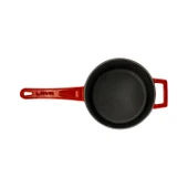 Lava Döküm Yuvarlak Sos Tenceresi Cam kapaklı, Metal Saplı. Glaze Serisi Çap(Ø16 cm.  Kırmızı thumbnail 3