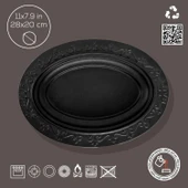 Lava Döküm Oval Döner, Kebap Tabağı. Ölçü 28x20cm. thumbnail 4