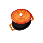 Lava Döküm Mini Oval Tencere. Trendy Serisi Ölçü 9x12cm. Turuncu - 3