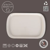 Lava Döküm Dikdörtgen Servis Tabağı Ölçü 32x20cm. thumbnail 2