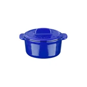 Lava Döküm Mini Tencere Folk Serisi Çap(Ø)9 cm.  Mavi - 1