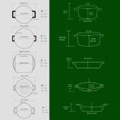 LAVA Döküm Beyaz Ahşap Sandık Hediyeli Çeyiz Seti  Yeşil thumbnail 4