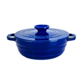 Lava Döküm Yuvarlak Tencere Döküm Demir Kapak Experience Majolik Serisi Çap(Ø)28cm  Mavi thumbnail 1