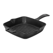 Lava Döküm Kare Izgara Tava Döküm Demir Yekpare Saplı Ölçü 20x20cm.  Siyah thumbnail 3