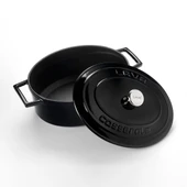 Lava Döküm Oval Tencere. Folk Serisi Ölçü 21x25cm.  Siyah thumbnail 2