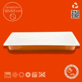 Lava Döküm Dikdörtgen 1/1 Gastronomi Küvet Ölçü 32x53cm.  Turuncu - 2
