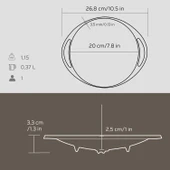 Lava Döküm Yuvarlak Saç Kavurma Tavası Döküm Demir Yekpare Çift Kulplu Çap(Ø)20cm. thumbnail 5