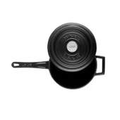 Lava Döküm Yuvarlak Sos Tenceresi. Döküm Demir Yekpare Saplı Trendy Serisi Çap(Ø18 cm.  Mat Siyah thumbnail 2