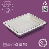 Lava Döküm Dikdörtgen 1/2 Gastronomi Küvet Ölçü 26x33cm.  Mor thumbnail 4