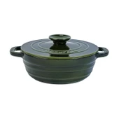 Lava Döküm Yuvarlak Tencere Döküm Demir Kapak Experience Majolik Serisi Çap(Ø)28cm  Yeşil thumbnail 1