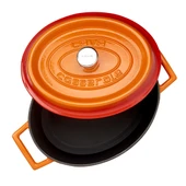 Lava Döküm Oval Tencere. Trendy Serisi Ölçü 21x25cm.  Turuncu thumbnail 3