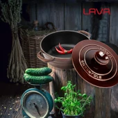 Lava Döküm Yuvarlak Tencere Döküm Demir Kapak Experience Majolik Serisi Çap(Ø)28cm  Mor - 7