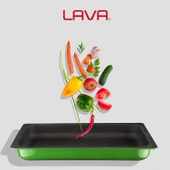 Lava Döküm Dikdörtgen 1/1 Gastronomi Küvet Ölçü 32x53cm.  Yeşil - 5