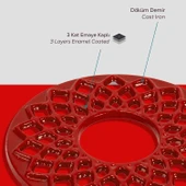 Lava Döküm Demir Nihale Çap(Ø)20cm. Kırmızı - 5