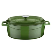 Lava Döküm Oval Tencere. Trendy Serisi Ölçü 23x29cm.  Yeşil thumbnail 1