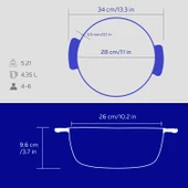 Lava Anatolia Selçuklu Güveci Çap (Ø)26 cm.  Mavi thumbnail 6