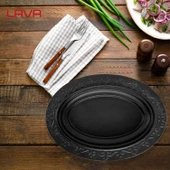 Lava Döküm Oval Döner, Kebap Tabağı. Ölçü 21x16cm. thumbnail 7
