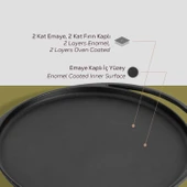 Lava Döküm Yuvarlak Pizza Krep Pankek Tavası Döküm Demir Yekpare Çift Kulplu Çap(Ø)20cm. thumbnail 6
