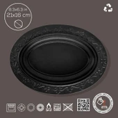 Lava Döküm Oval Döner, Kebap Tabağı. Ölçü 21x16cm. thumbnail 4