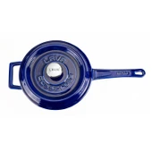 Lava Döküm Yuvarlak Sos Tenceresi Döküm Demir Yekpare Saplı Premium Serisi Çap(Ø)18cm. Mavi - 4