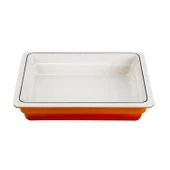 Lava Döküm Dikdörtgen 1/2 Gastronomi Küvet Ölçü 26x33cm.  Turuncu thumbnail 3