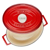 Lava Döküm Oval Tencere. Edition Serisi Ölçü 21x27cm.  Kırmızı thumbnail 2