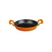 Lava Döküm Yuvarlak Sahan Döküm Demir Yekpare Çift Kulplu Çap(Ø)16cm.  Turuncu thumbnail 1