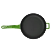 Lava Döküm Yuvarlak Kızartma Tavası Döküm Demir Yekpare Saplı  Çap(Ø)20cm.  Yeşil - 3