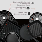 Lava Döküm 5x Trendy Serisi 8 Parça Tencere & Tava Seti  Siyah thumbnail 7