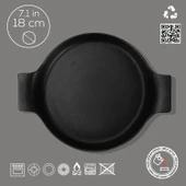 Lava Döküm Yuvarlak Sahan Döküm Demir Yekpare Çift Kulplu Çap(Ø)18cm. thumbnail 4