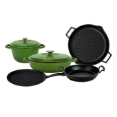Lava Döküm 5x Trendy Serisi 8 Parça Tencere & Tava Seti  Yeşil thumbnail 2